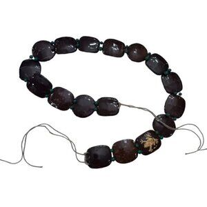 Boho Women's Handmade Tie Waist Belt Blue Beads Frog Decor  37-42"‎ Vacation